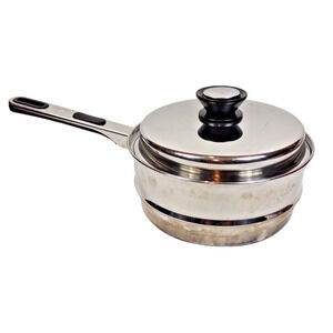 VTG Oneida Immaculate Stainless Steel 2 Quart Saucepan Pot With Lid Amway Queen